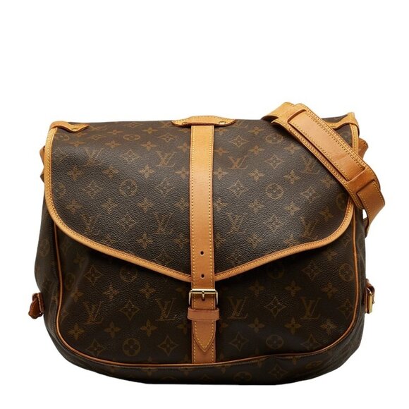 LOUIS VUITTON Brown Monogram Leather Shoulder Bag - Picture 1 of 13